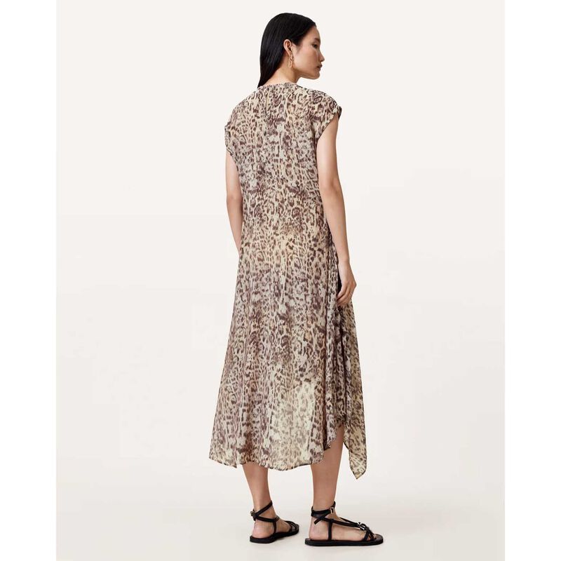 AllSaints Arwen Leopard Print Dress image number 1